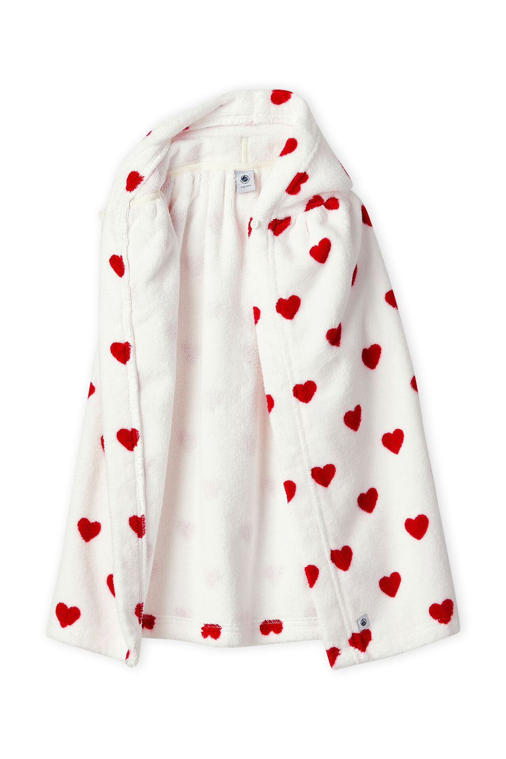 תמונת פנים של גלימת מגבת עם לבבות