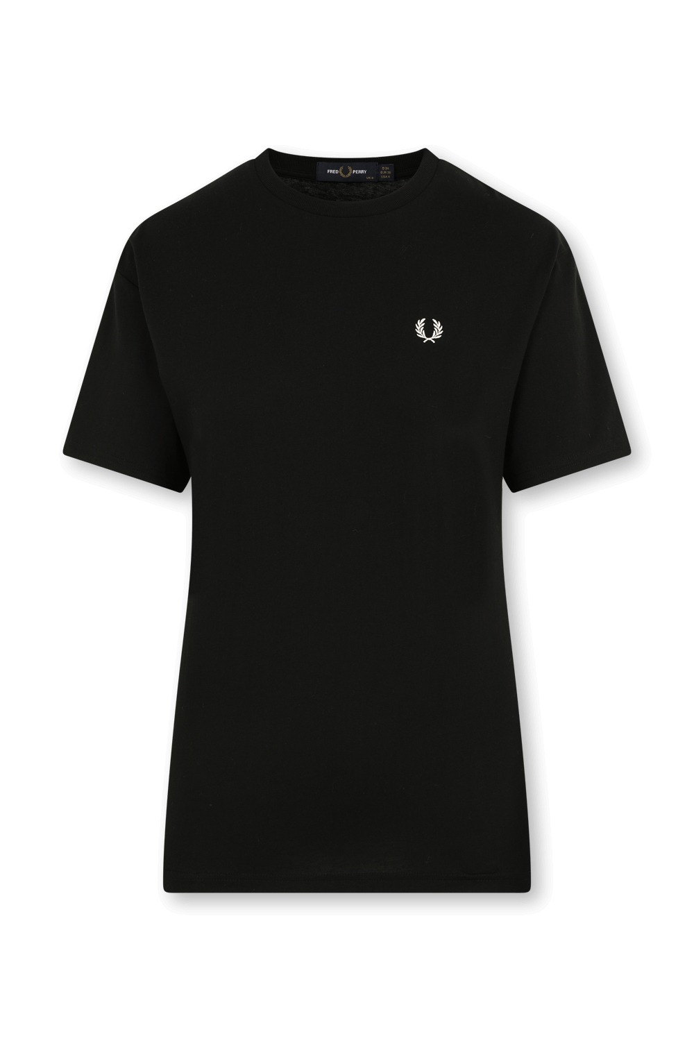 תמונה קידמית של חולצת טי עם לוגו רקום