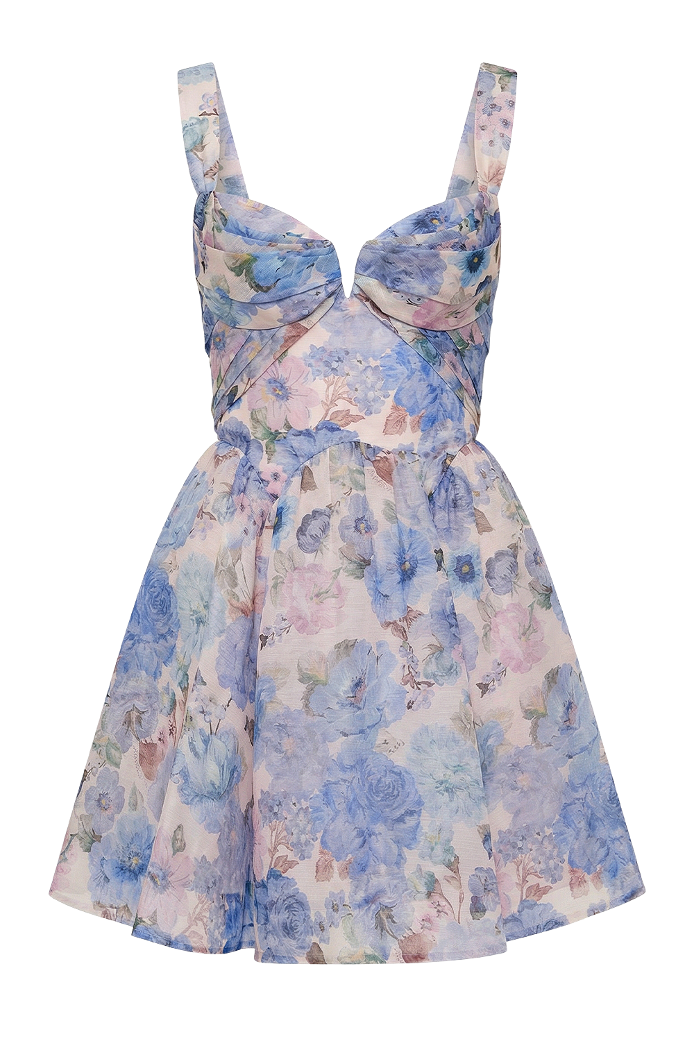 תמונה קידמית של שמלת מיני פשתן