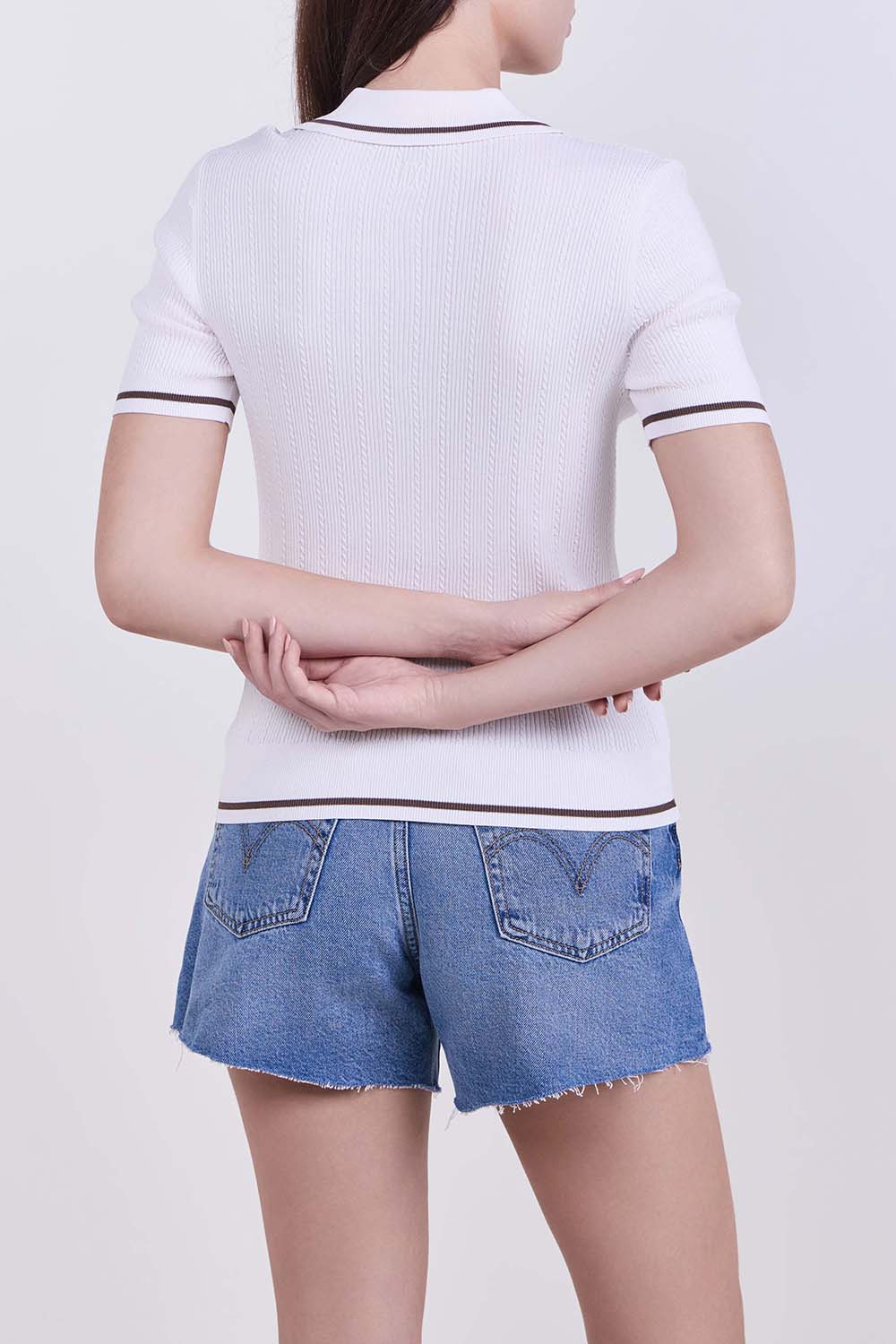 תמונת דוגמן אחורית של סריג פולו