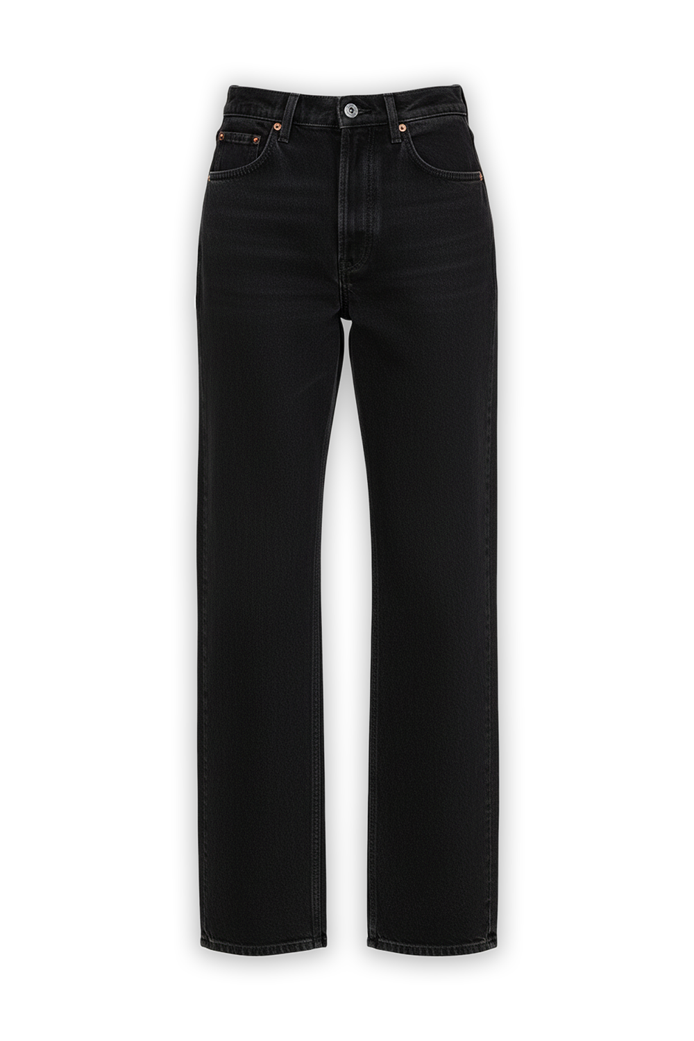 תמונה קידמית של מכנסי ג'ינס בגזרת באגי