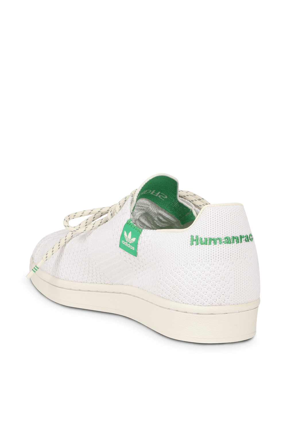 תמונה אחורית של Pharrell Williams Primeknit Superstar Shoes in White