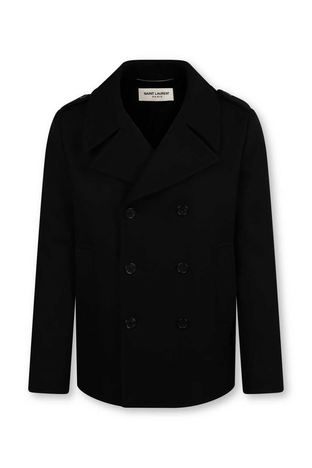 תמונה קידמית של מעיל שישה כפתורים מצמר