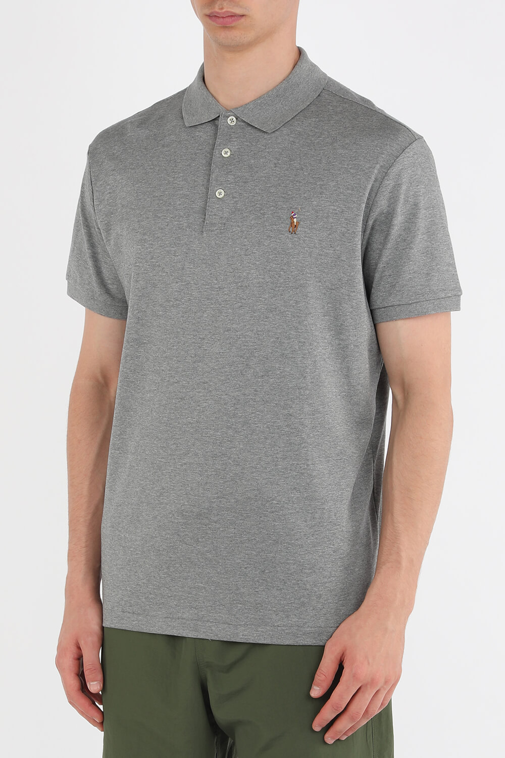 תמונת דוגמן קידמית של Logo Polo Shirt in Grey