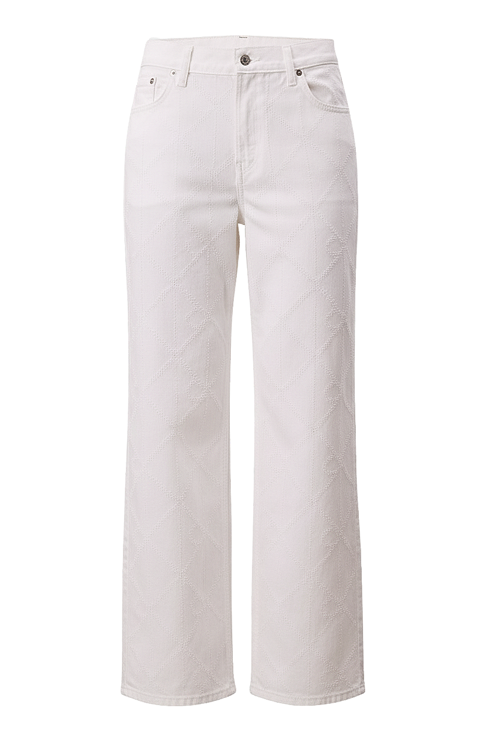 תמונה קידמית של מכנסי ג'ינס בגזרת באגי