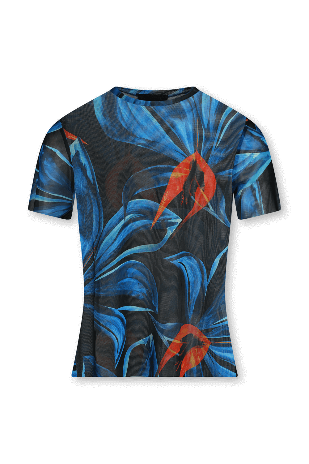 חולצת חוף סטרצ'ית קצרה עם הדפס פרחוני LOUISA BALLOU