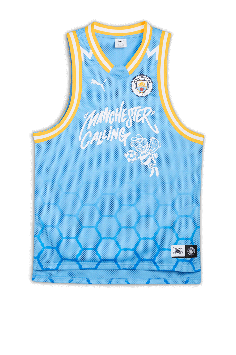 תמונה קידמית של גופיית כדורסל פומה הוופס × מנצ’סטר סיטי