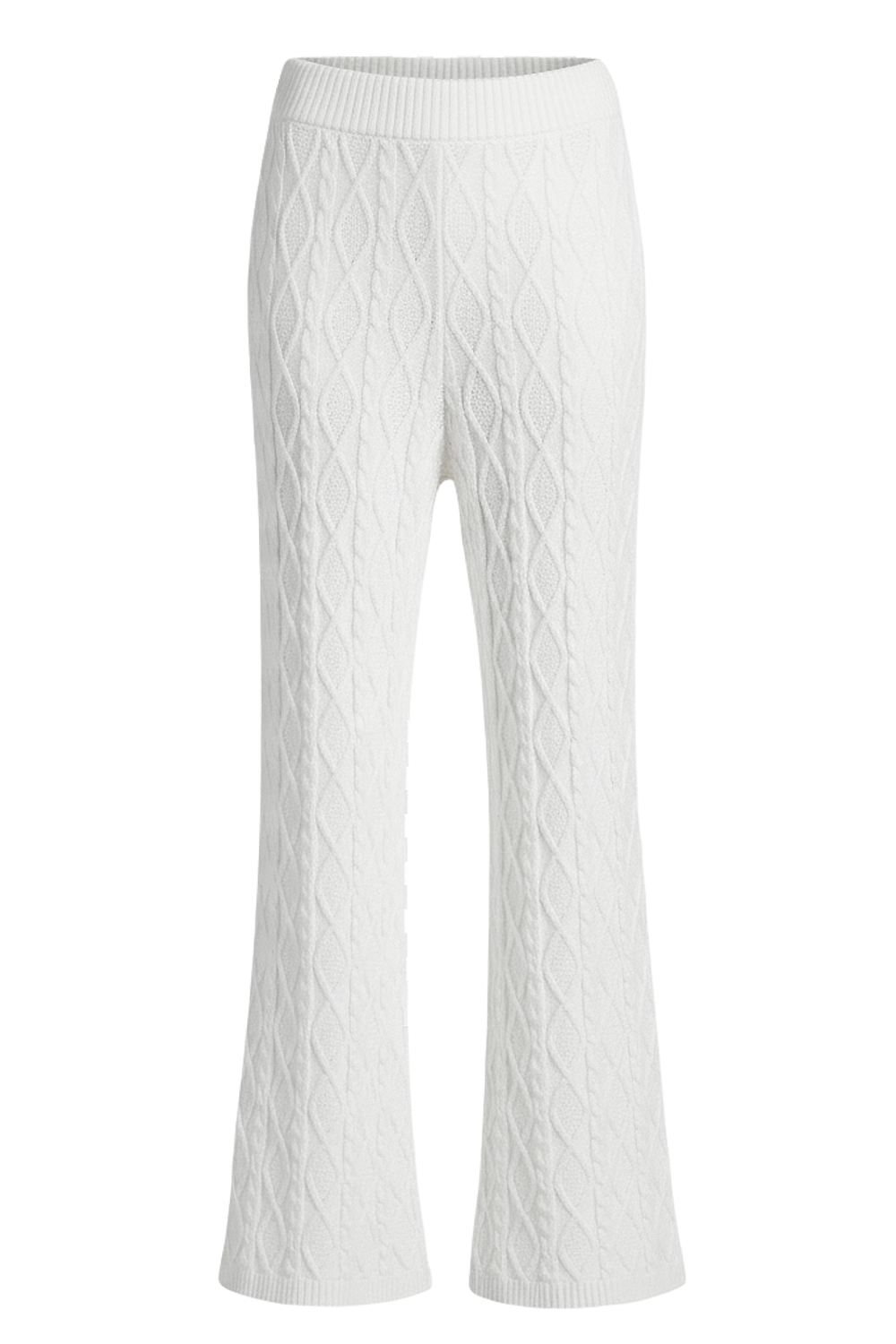 תמונה אחורית של CABLEKNIT STRAIGHT LEG PANT