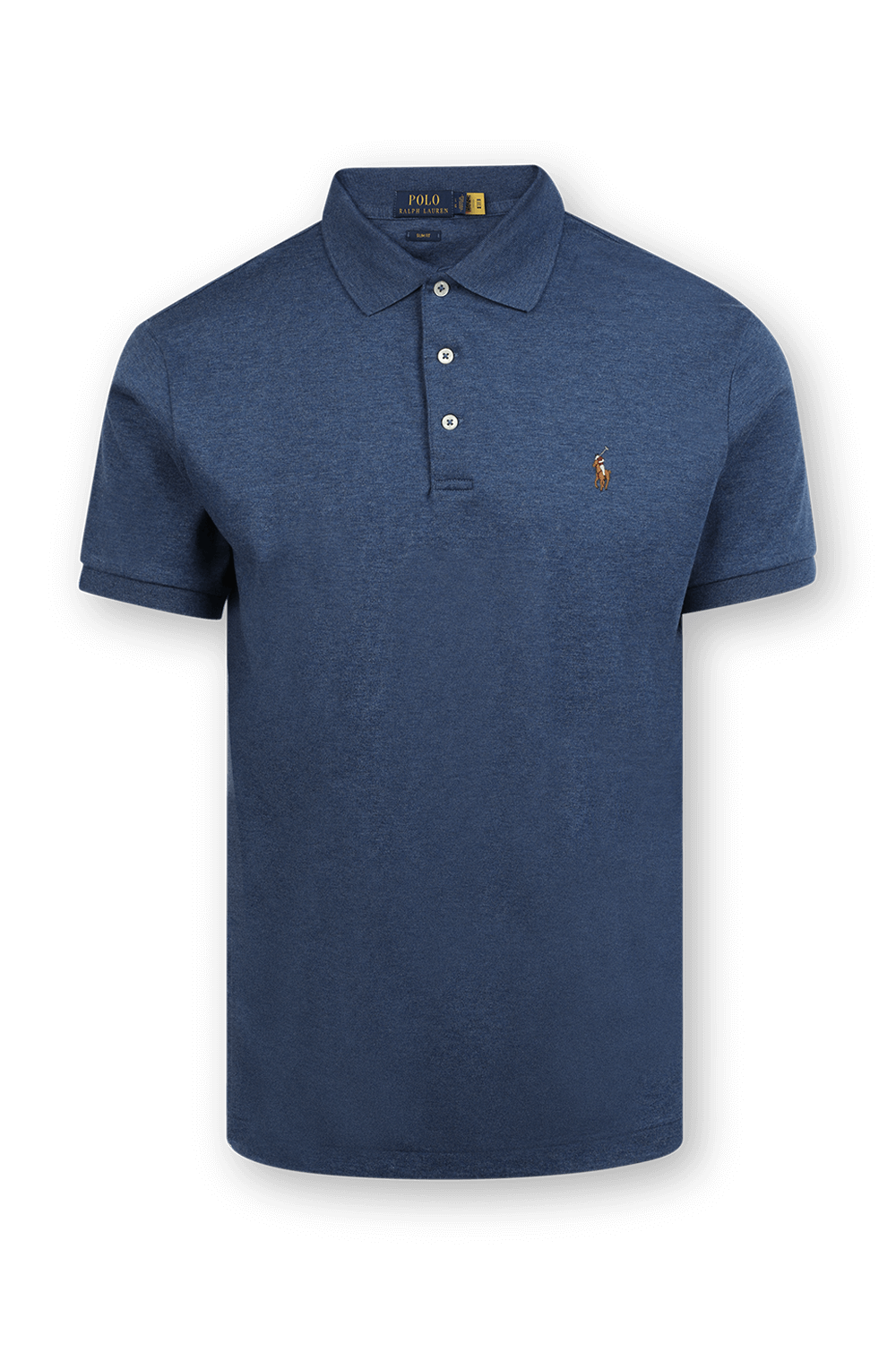 Short Sleeves Knit Polo Shirt in Derby Blue POLO RALPH LAUREN