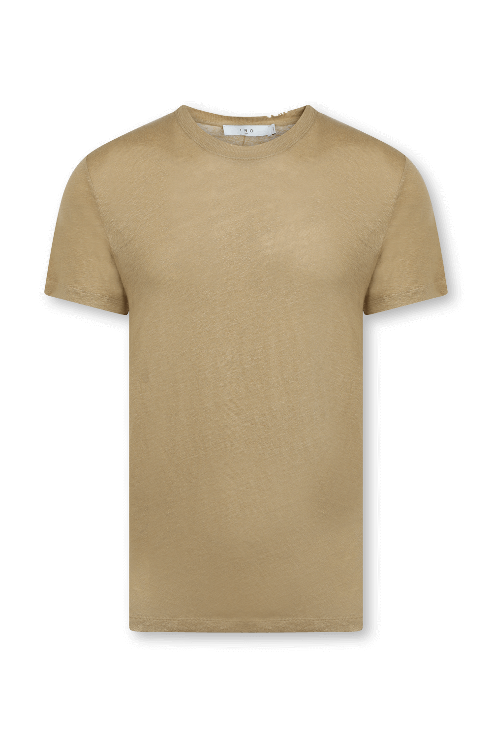 תמונה קידמית של חולצת פשתן בגוון בז'