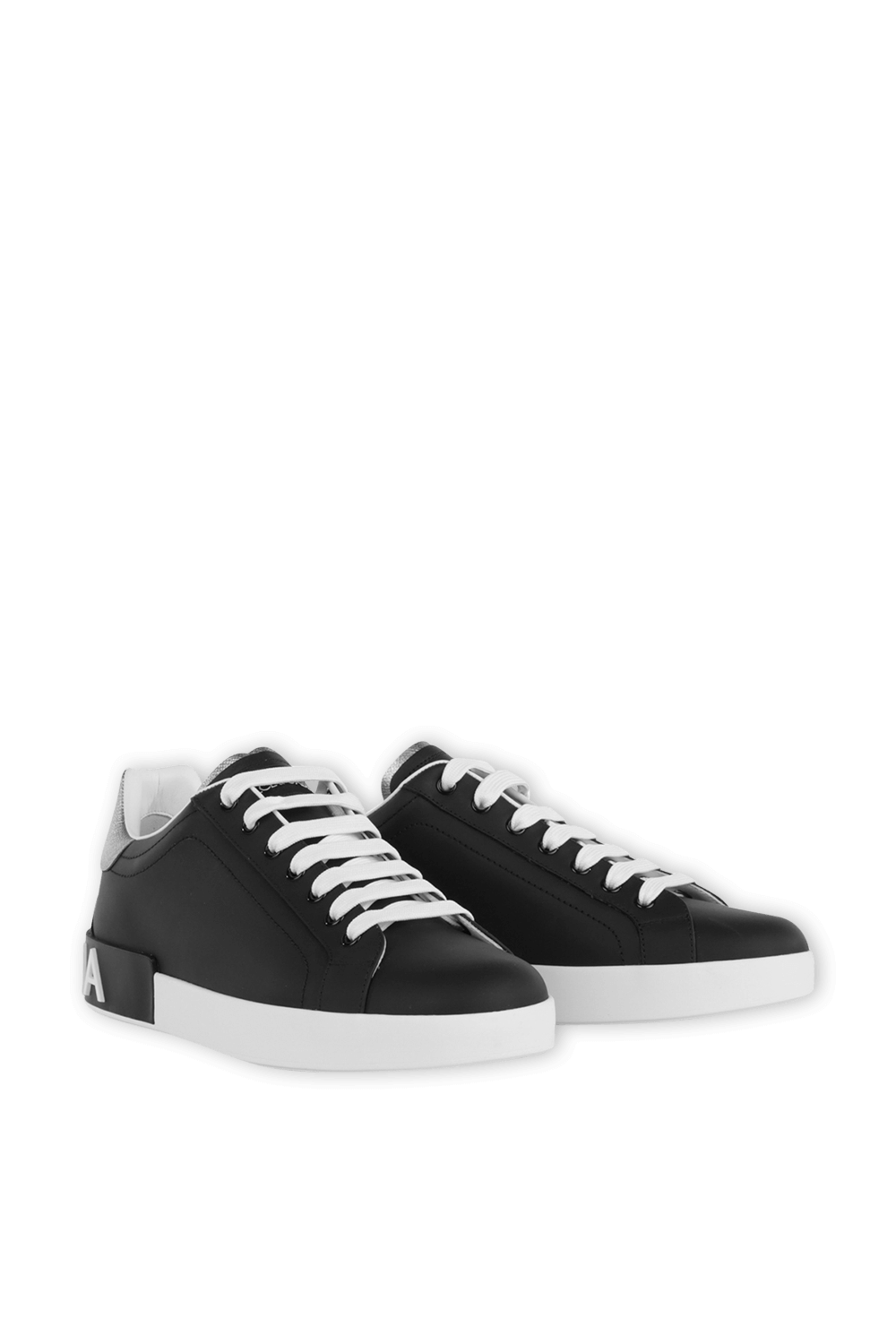 Portofino Leather Sneakers In Black DOLCE & GABBANA