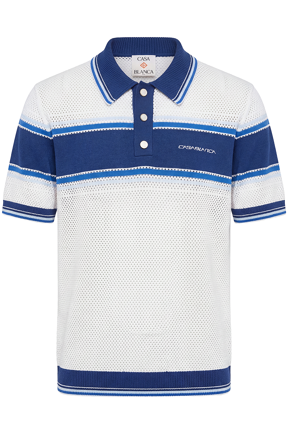 תמונה קידמית של חולצת פולו בגזרה משוחררת