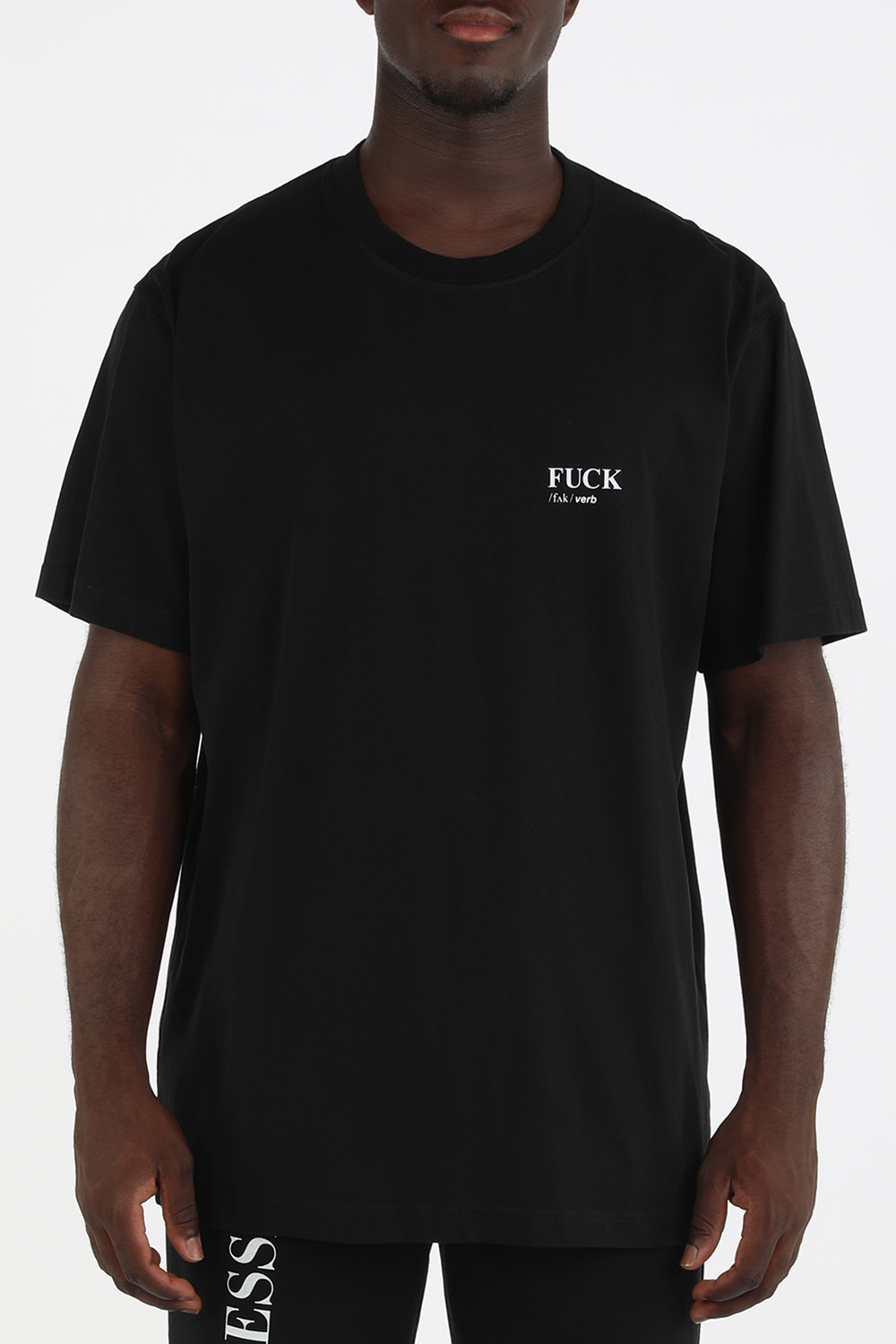 תמונת דוגמן קידמית של Fuck Definition Tshirt in Black