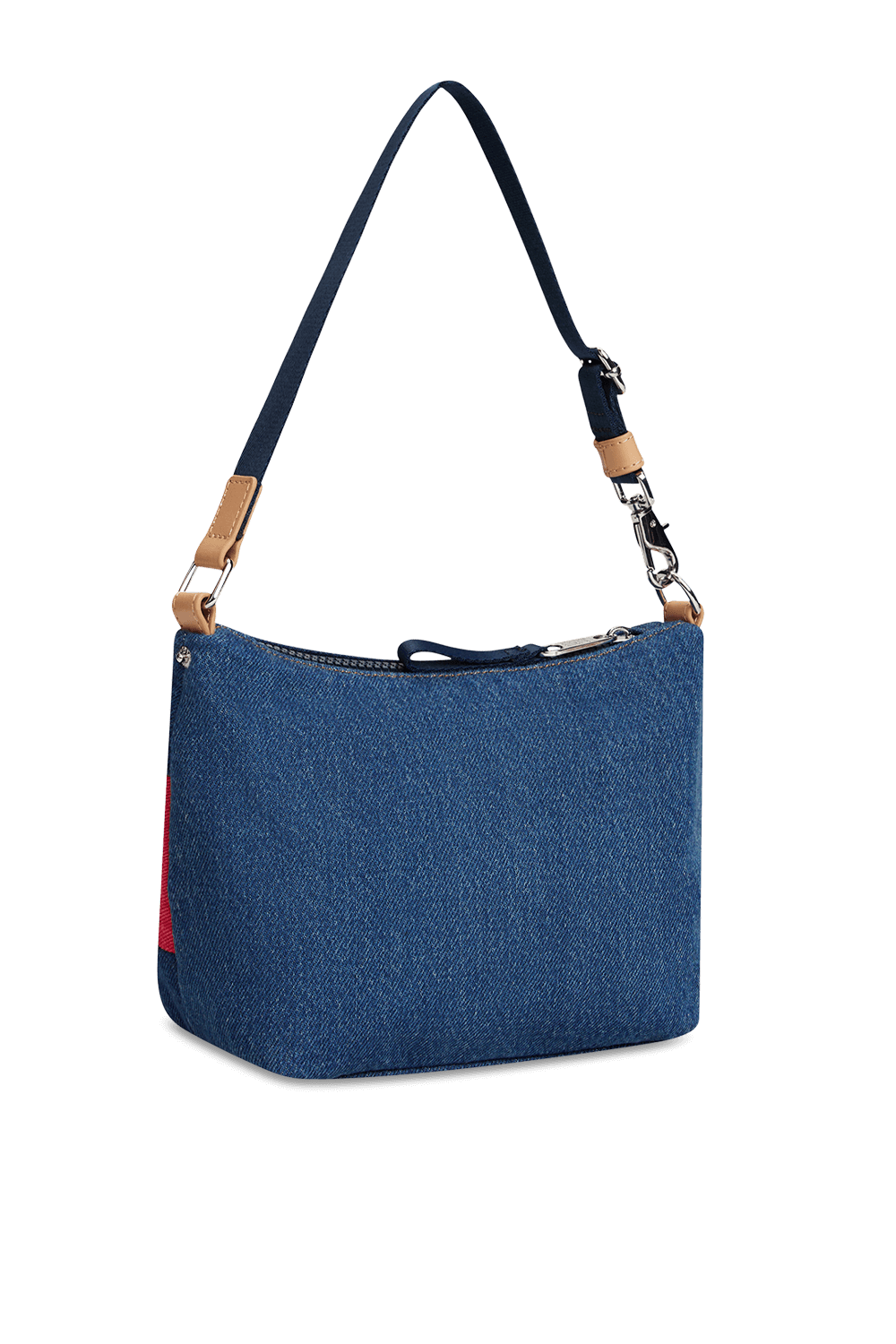 תמונה אחורית של תיק כתף ג'ינס