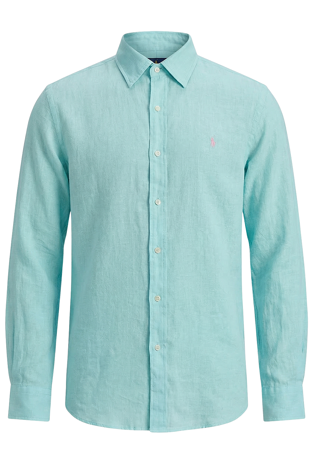 תמונה קידמית של חולצה מכופתרת ארוכה מפשתן