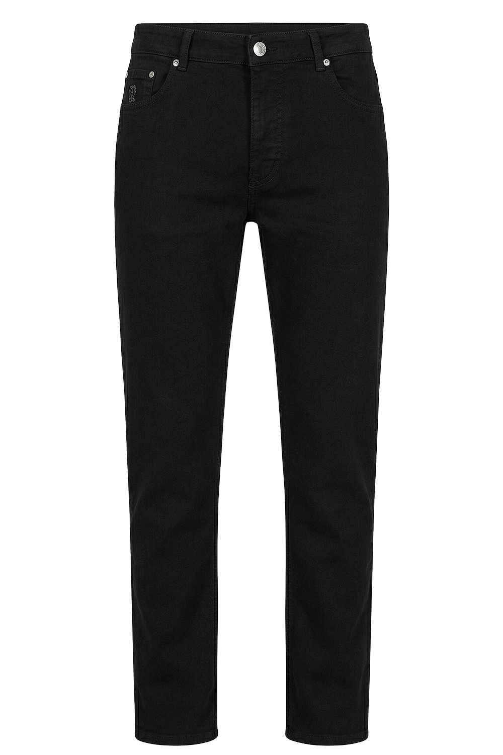 תמונה קידמית של מכנסי ג'ינס בגזרה ישרה