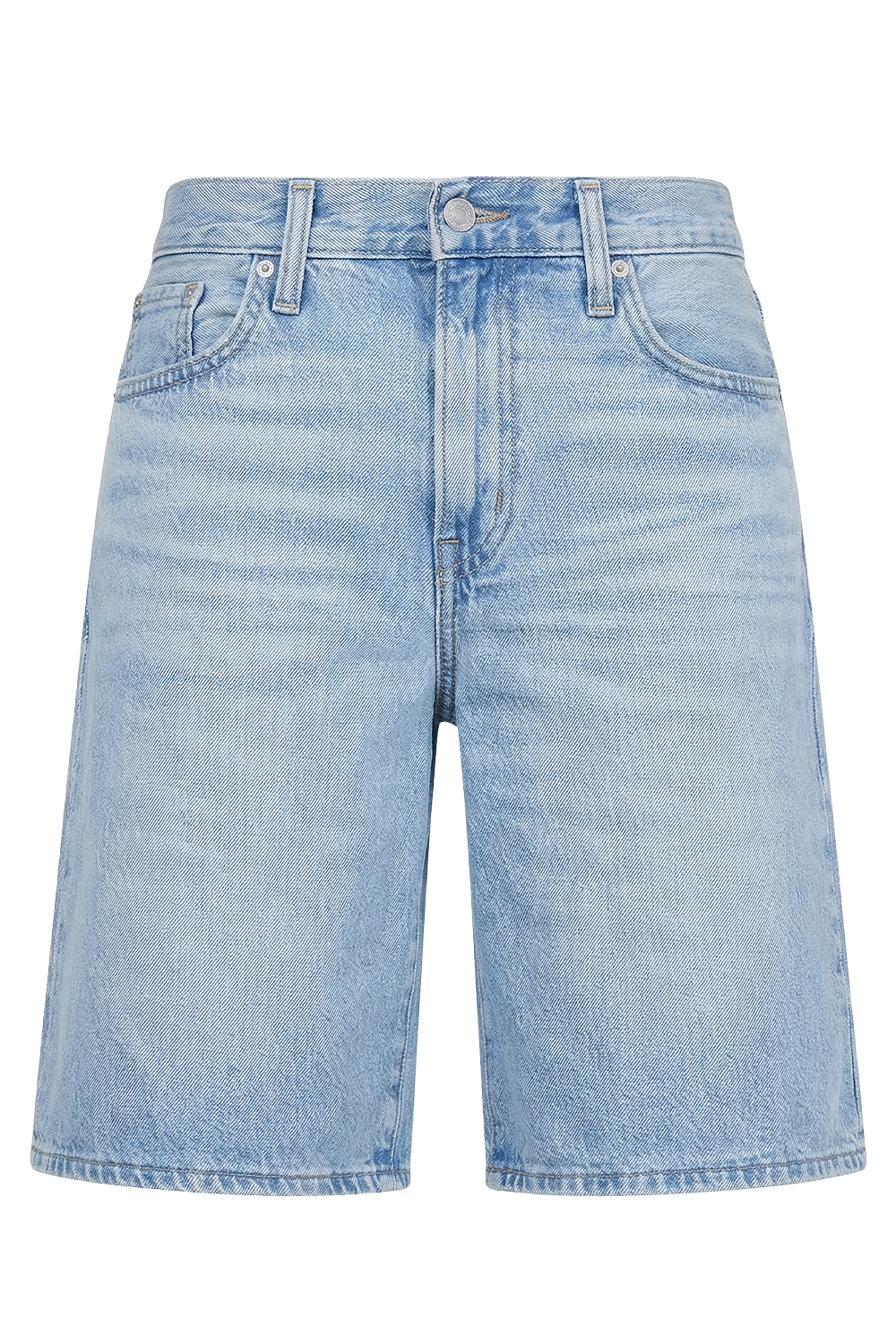 תמונה קידמית של מכנסי ג'ינס קצרים