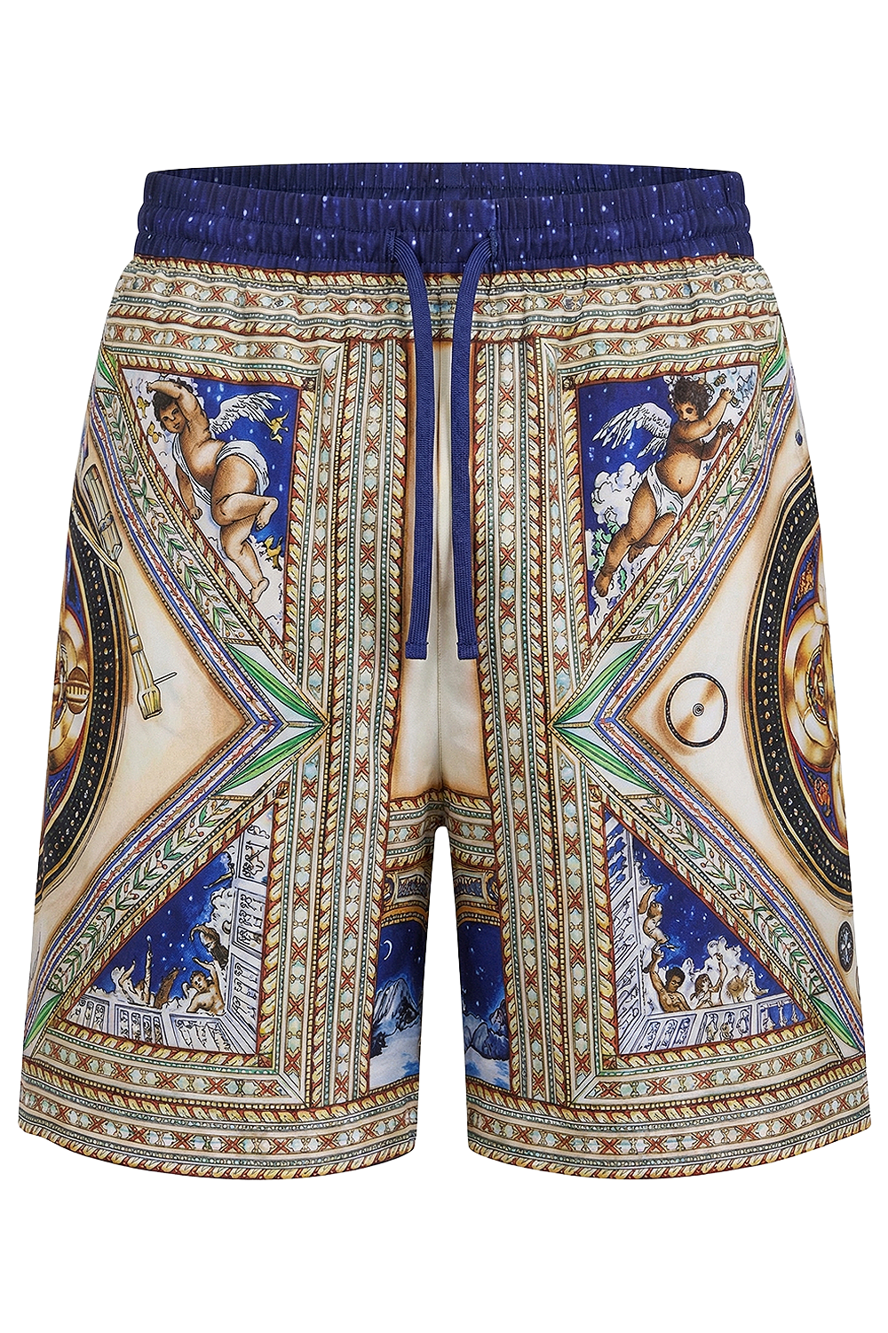 תמונה קידמית של מכנסי משי קצרים