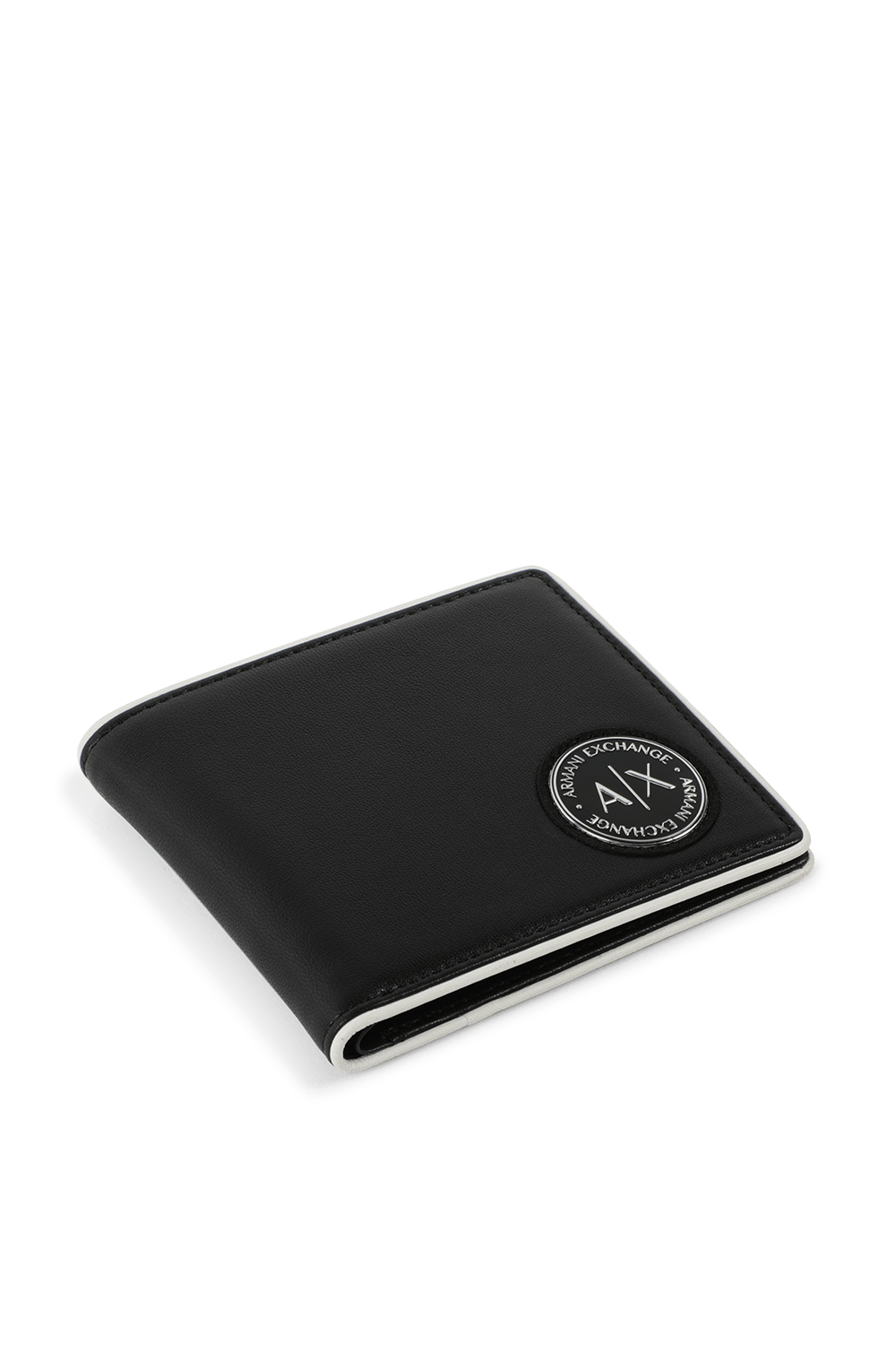 תמונת פנים של Leather Wallet With Coin Pocket in Black