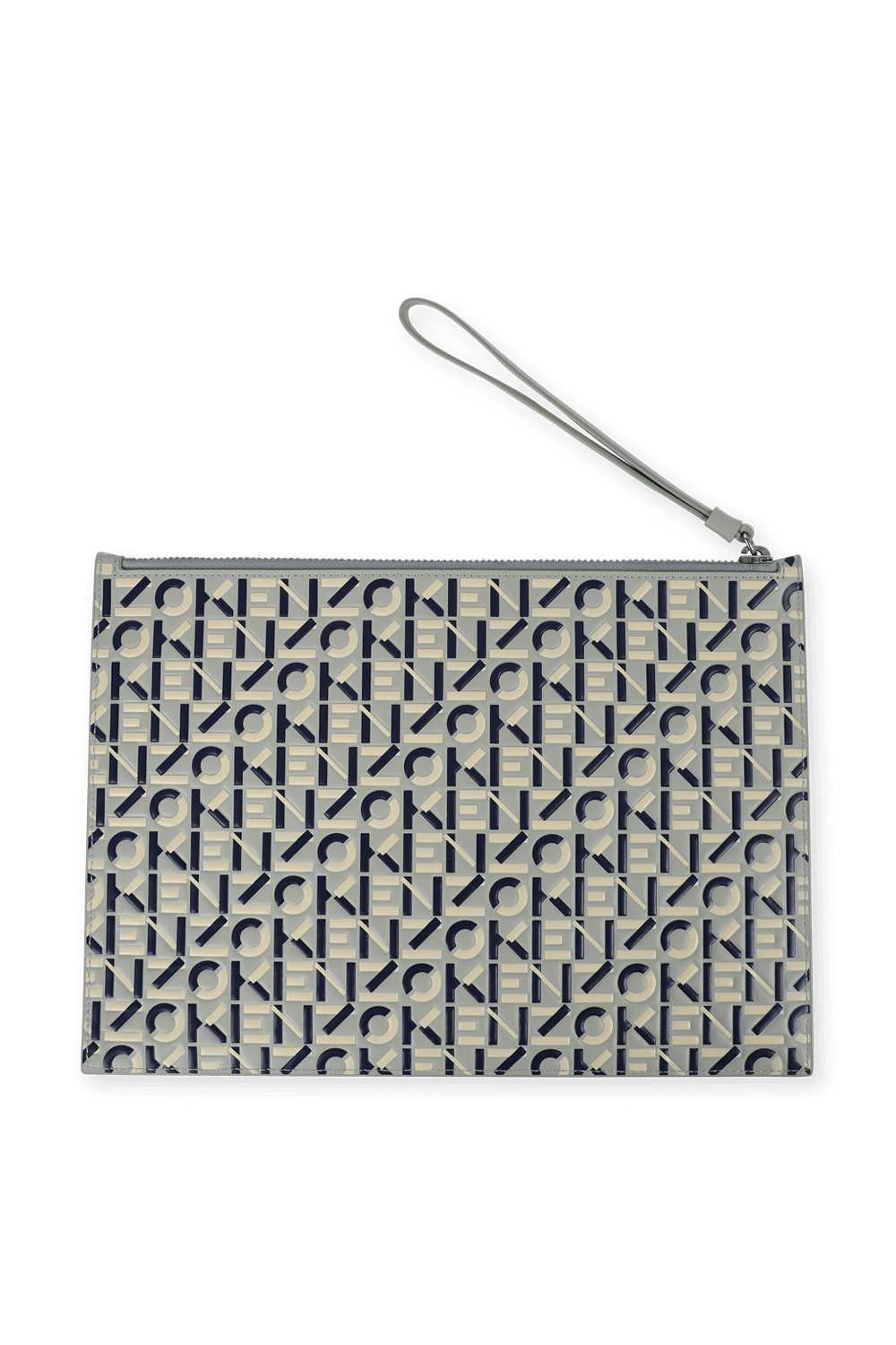 gray clutch bag
