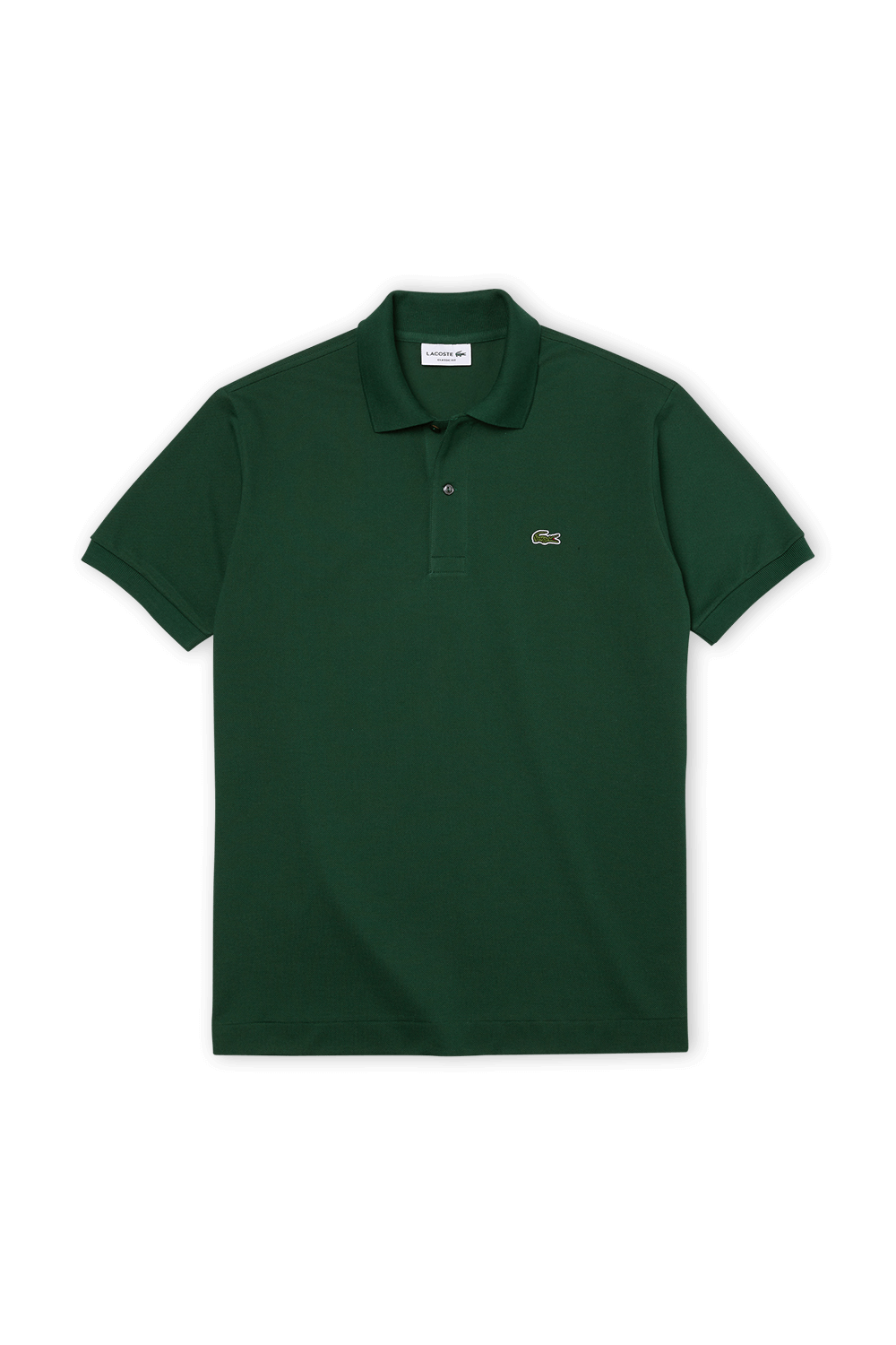 חולצת לוגו בגוון ירוק מכותנה LACOSTE