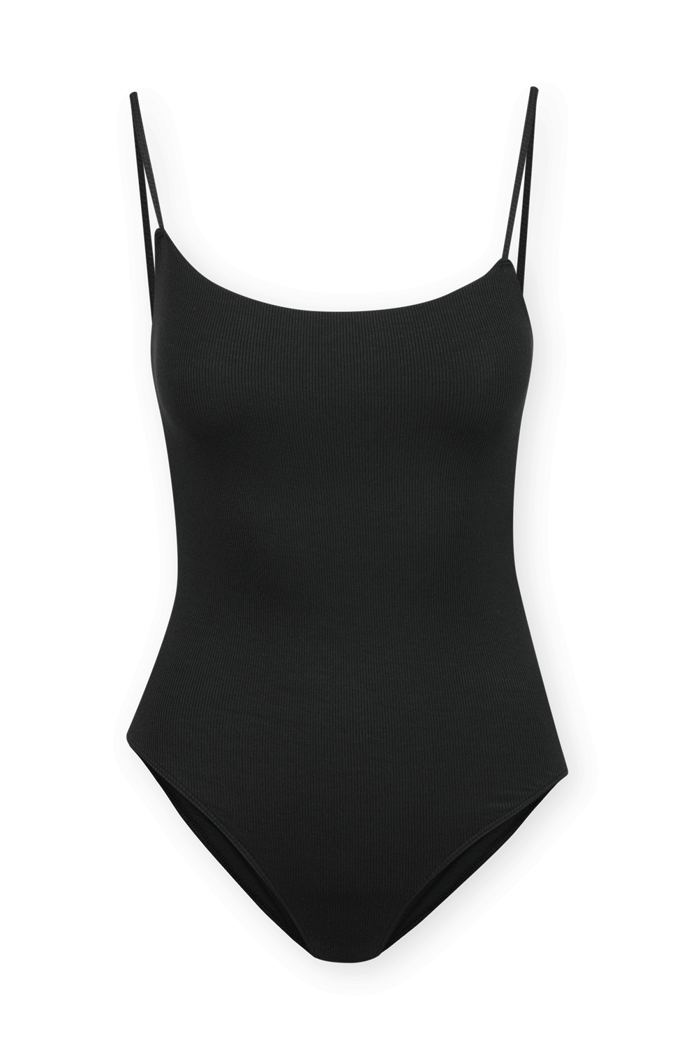 תמונה קידמית של בגד גוף בצבע שחור