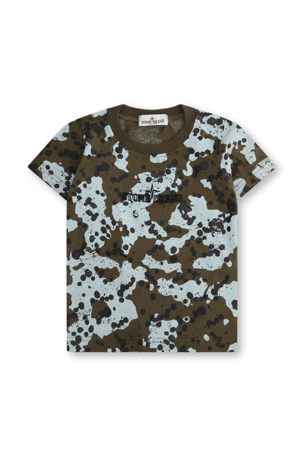 חולצת טי עם הדפס צבאי- גילאי 10-12 STONE ISLAND KIDS
