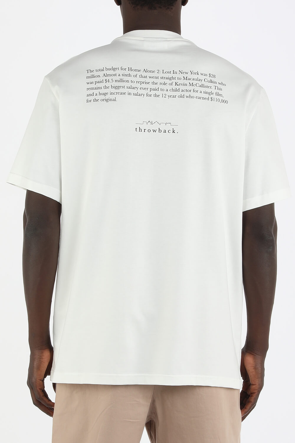 Kevin Print Tshirt in White THROWBACK