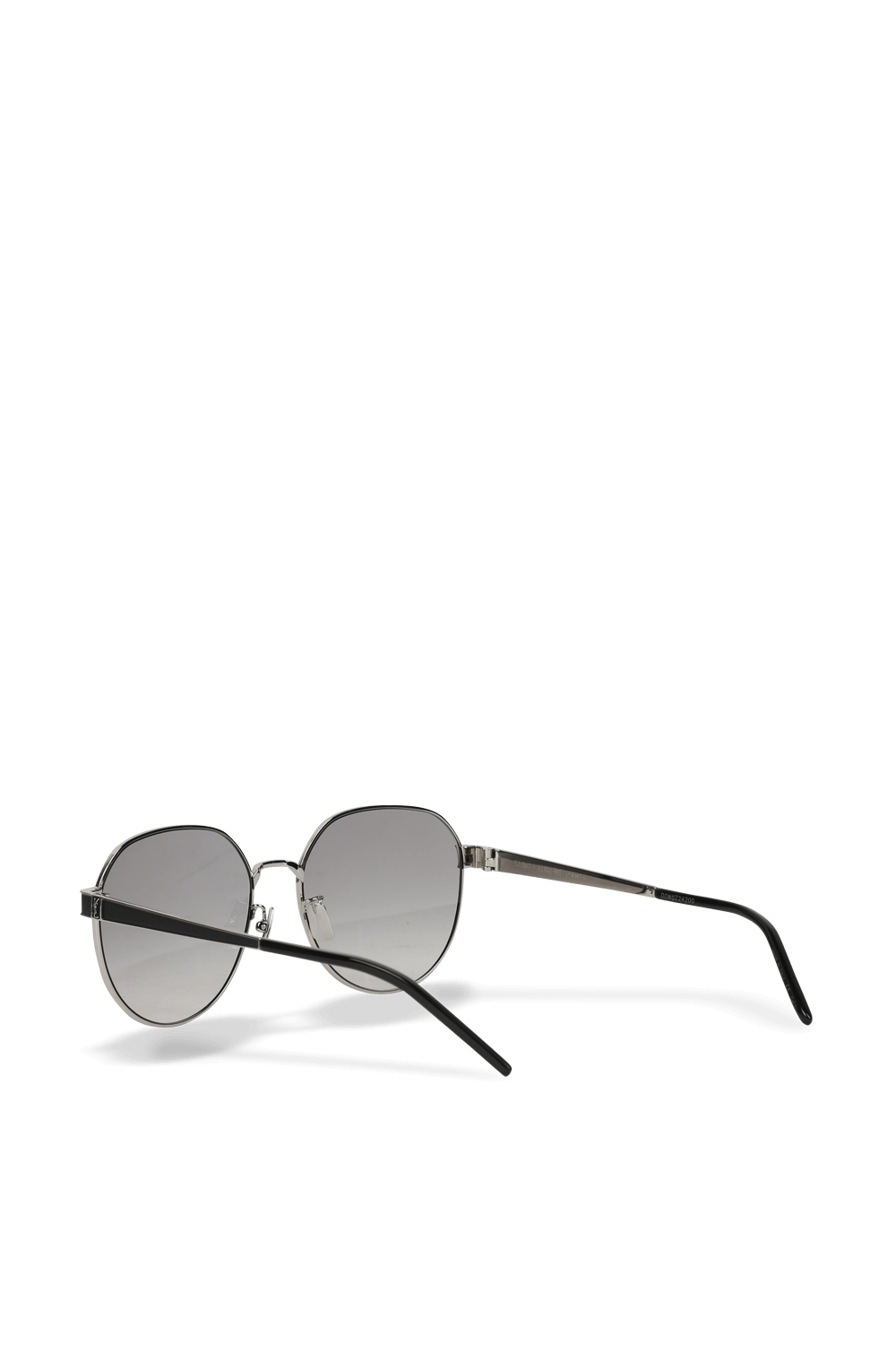 Rounded Metal Sunglasses in Silver image number null SAINT LAURENT