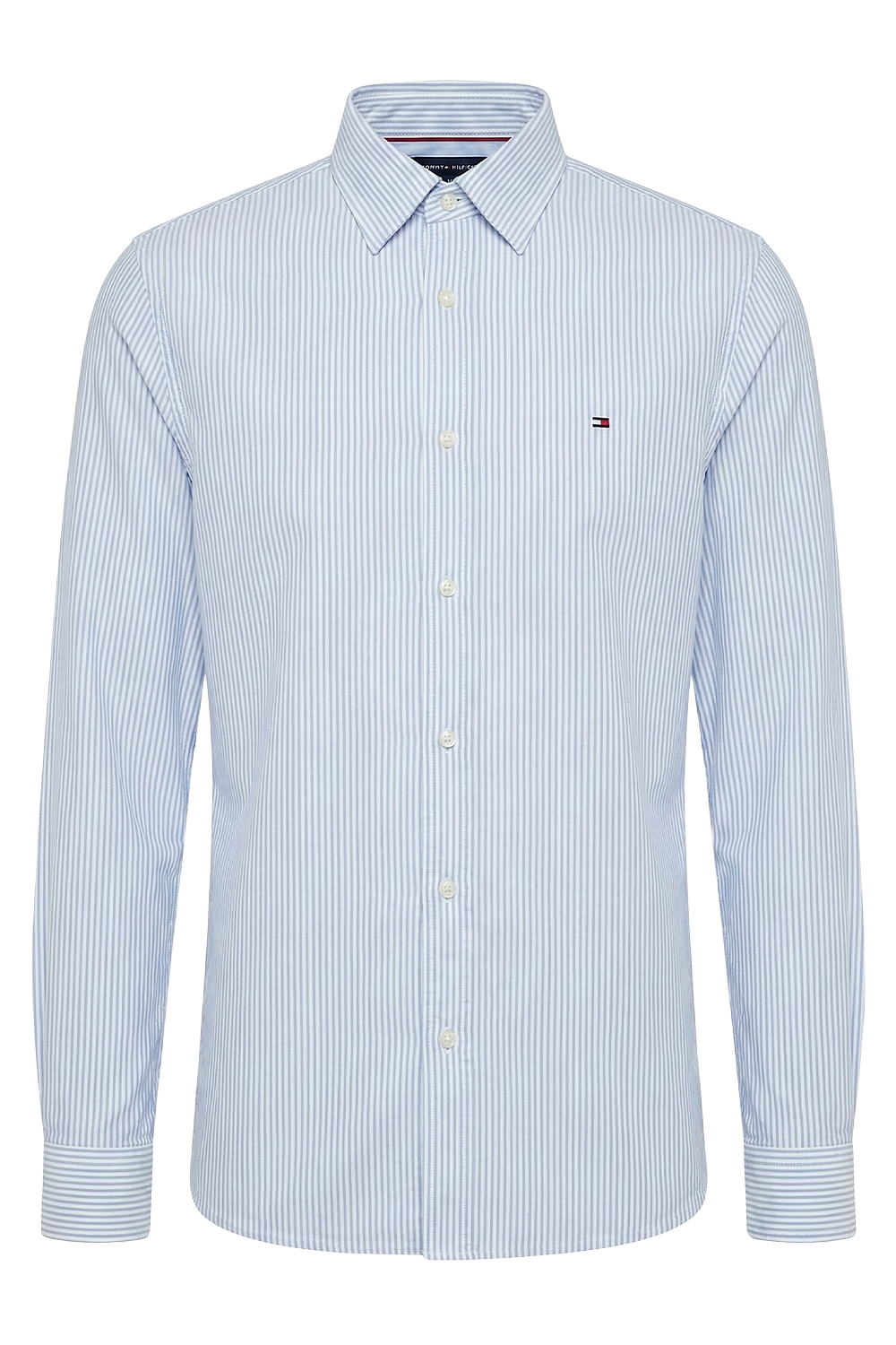 תמונה קידמית של חולצה מכופתרת פסים