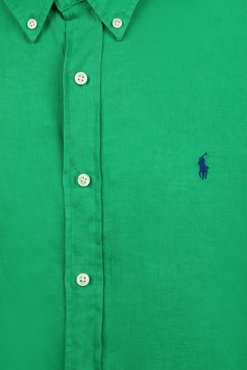 חולצת פשתן מכופתרת ירוקה POLO RALPH LAUREN