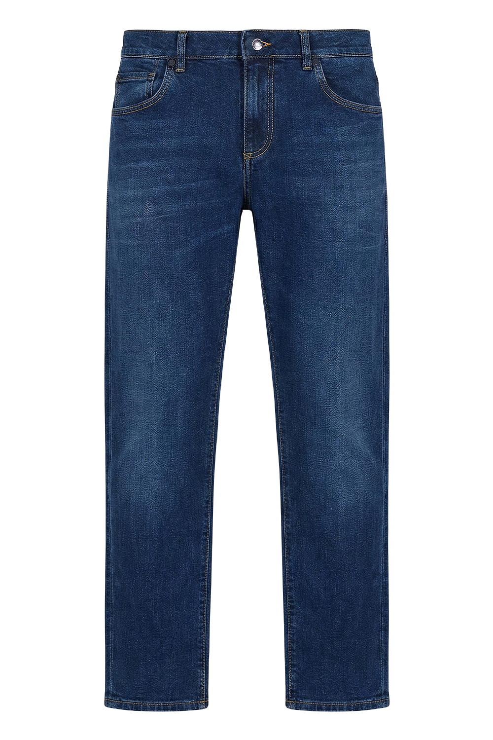 תמונה קידמית של מכנסי ג'ינס בגזרת סלים