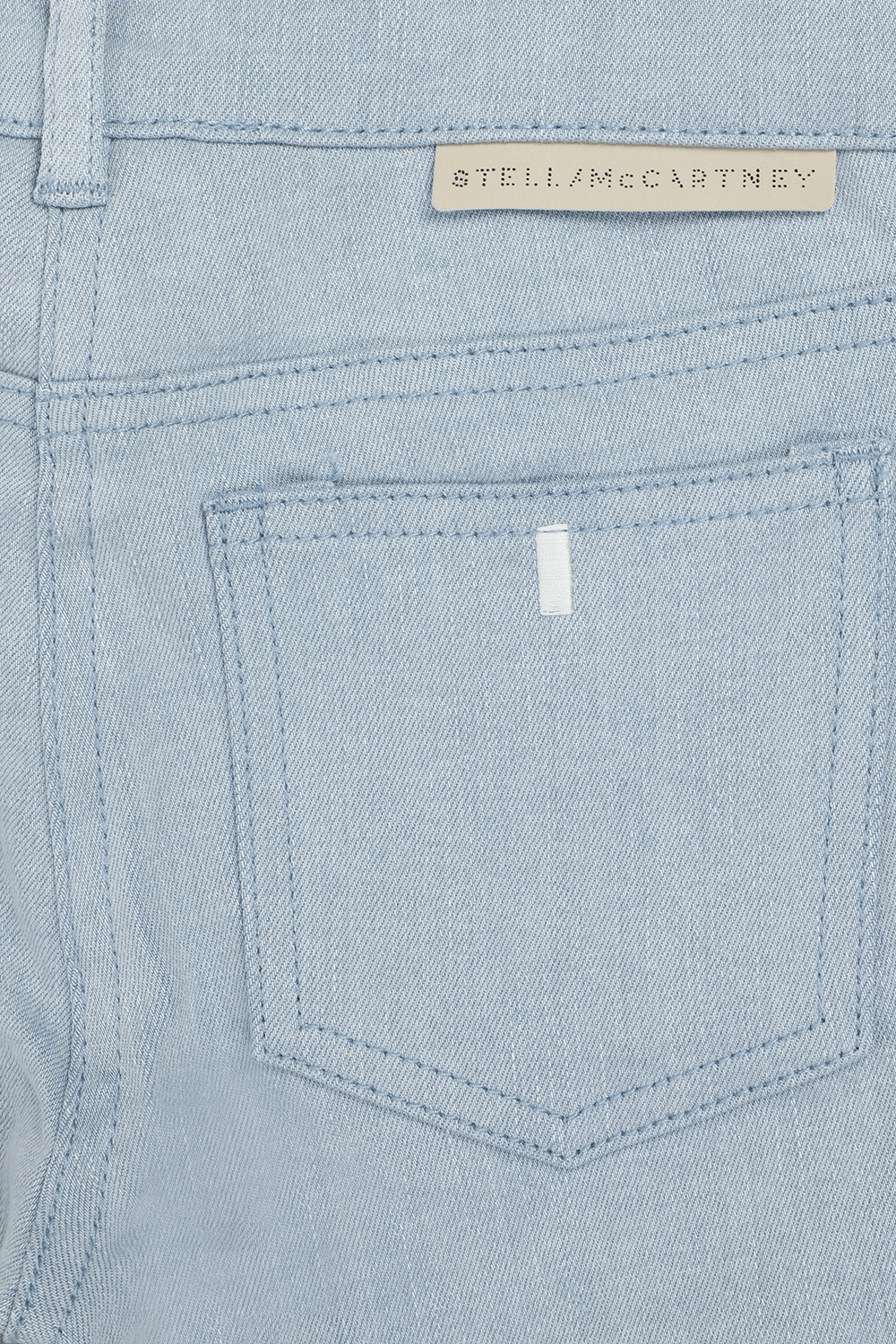 גילאי 4-14 מכנסי ג'ינס בהירים עם תותים רקומים STELLA McCARTNEY KIDS