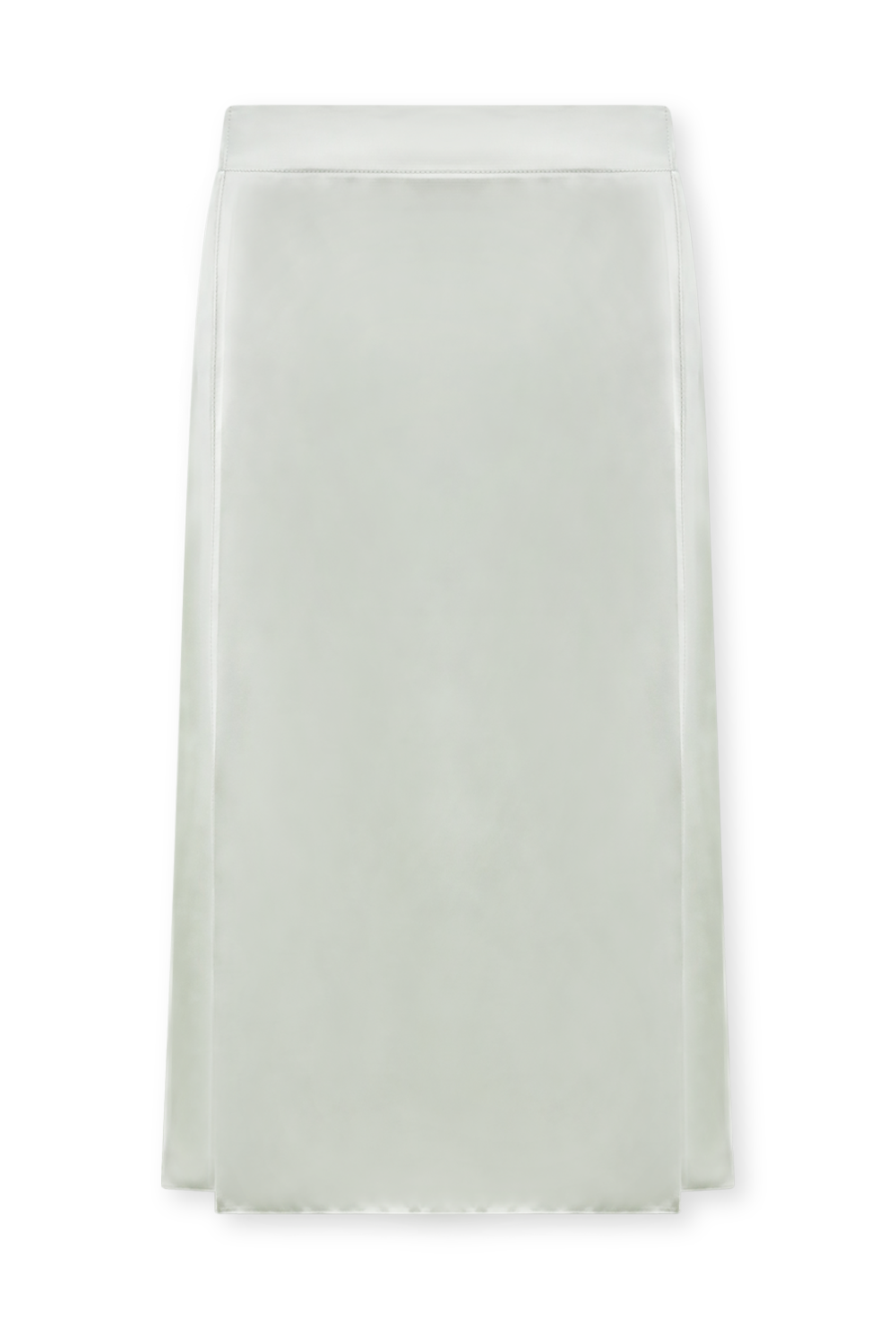 תמונה קידמית של חצאית סאטן עם קשירה