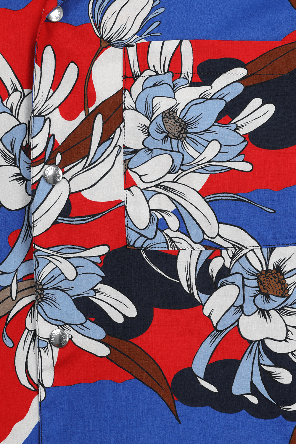 תמונה אחורית של חולצת מכופתרת פרחונית