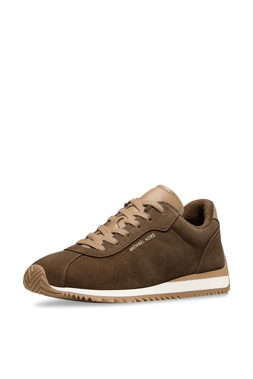 תמונה אחורית של נעלי סניקרס זמש