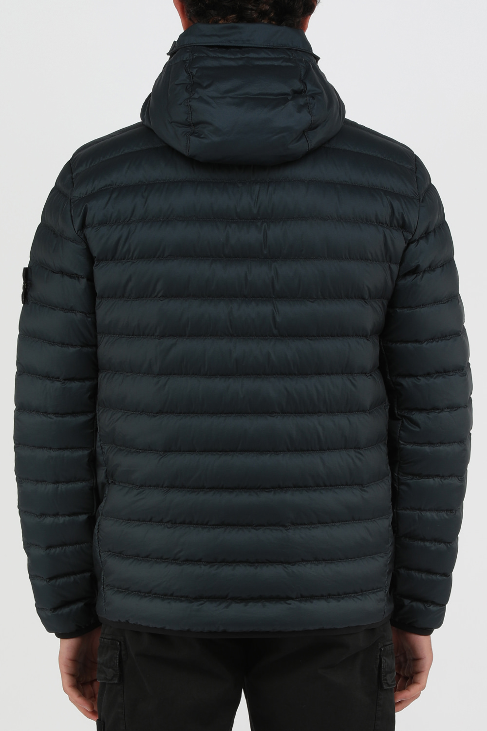 תמונת דוגמן אחורית של מעיל ריל דאון קפוצ'ון כחול