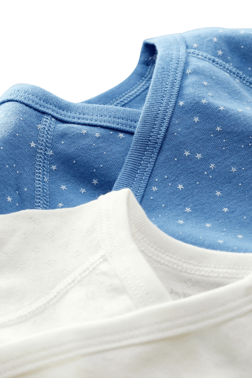 גילאי 1-12 חודשים מארז שלוש בגדי גוף בגווני כחול ולבן PETIT BATEAU