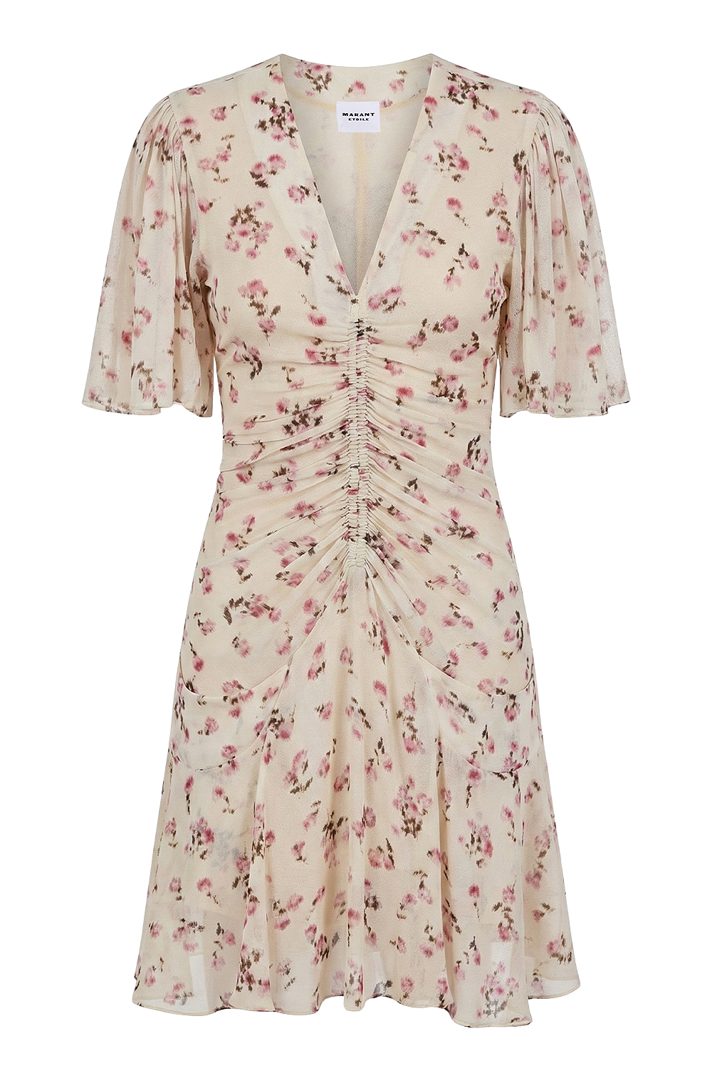 תמונה קידמית של שמלת מיני פרחונית