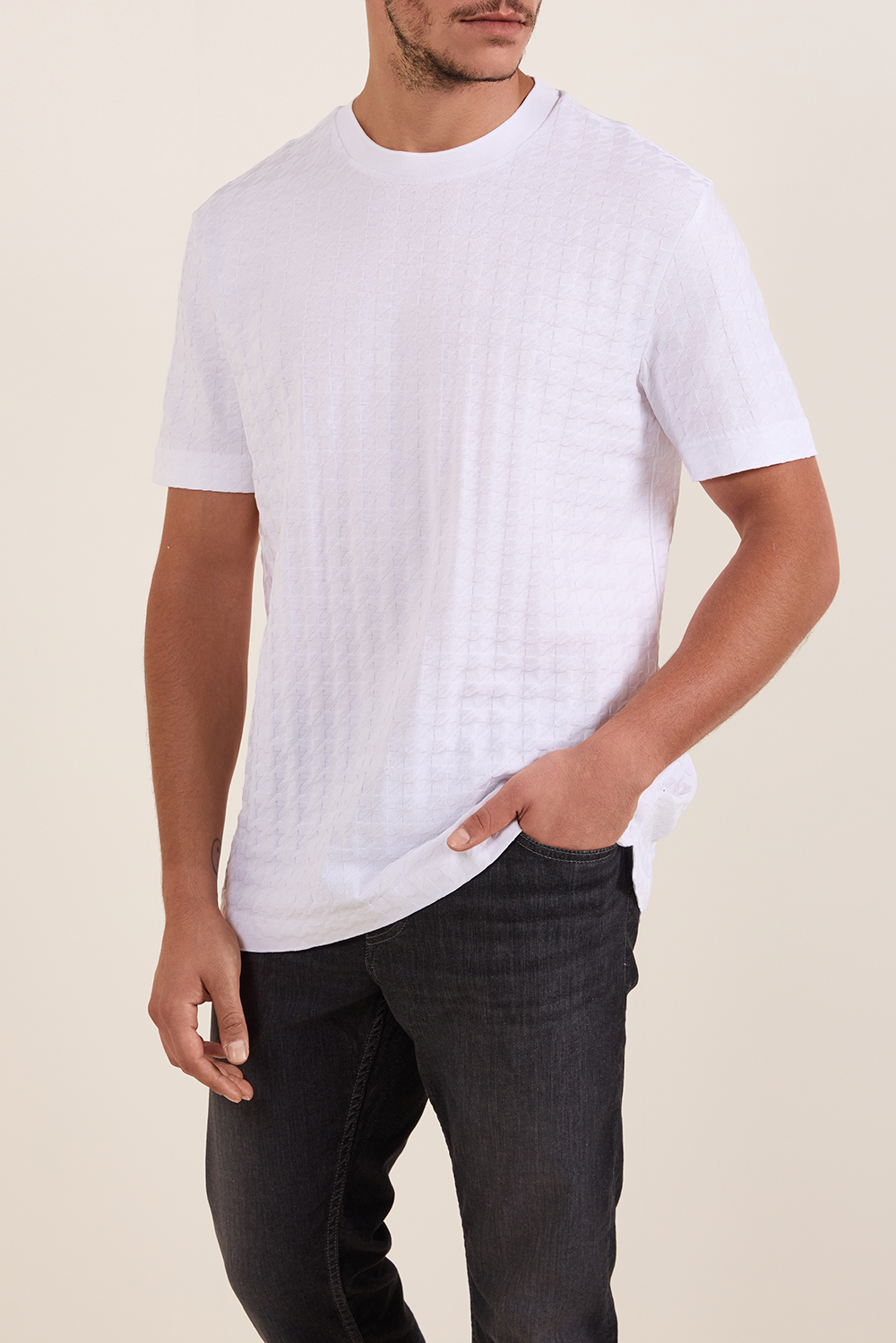 תמונת דוגמן קידמית של חולצת טי פורשה X בוס