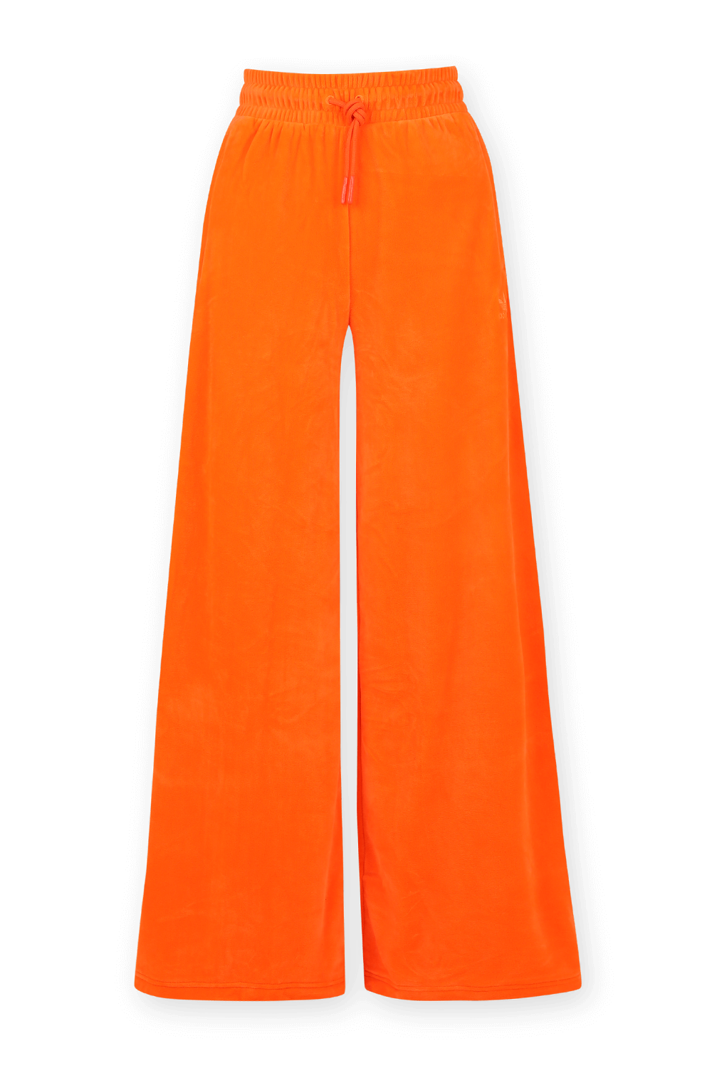 תמונה קידמית של ג'רמי סקוט לאדידס מכנסי טרנינג מתרחבים בגוון כתום