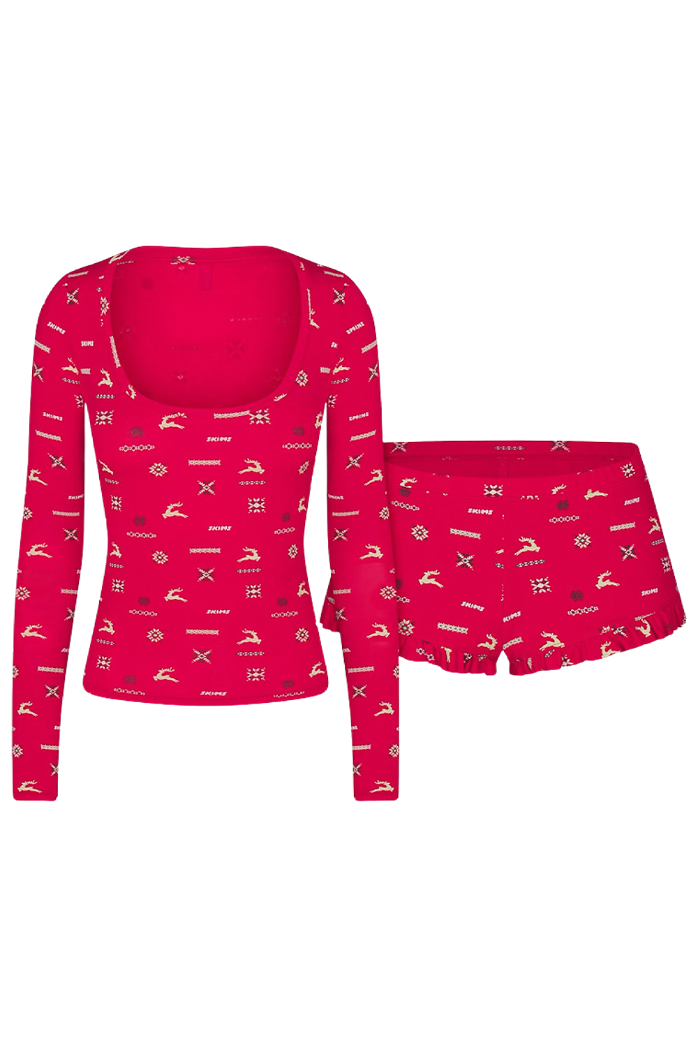 תמונה קידמית של SCOOP NECK TOP SLEEP SET