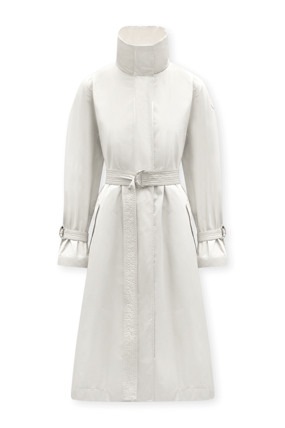 תמונה קידמית של מעיל טרנץ' לבן