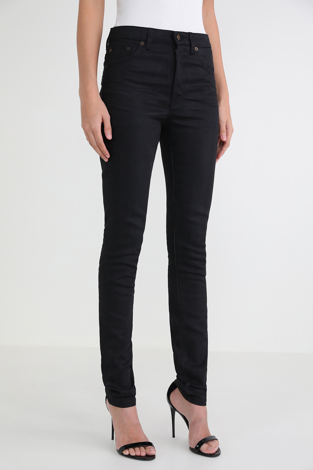 מכנסי סקיני ג'ינס שחורים SAINT LAURENT