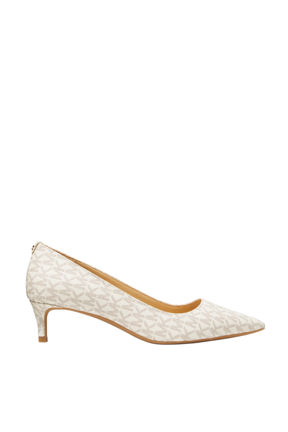 תמונה קידמית של נעלי עקב אלינה מונוגרמיות