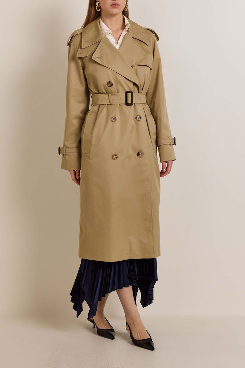 תמונת דוגמן קידמית של מעיל טרנץ'