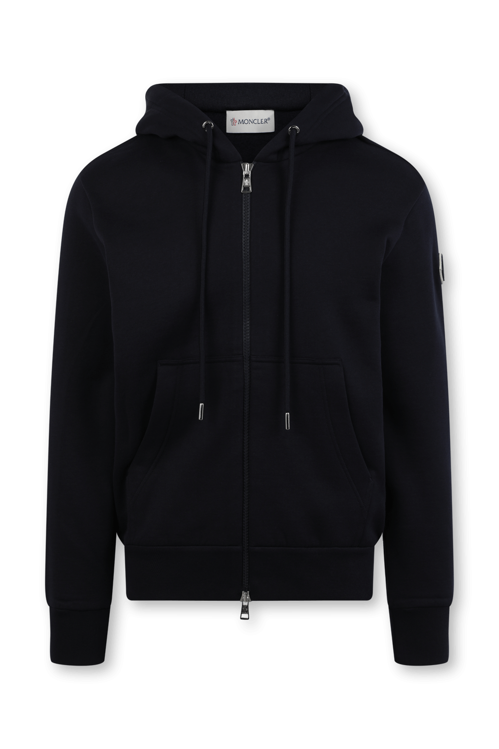 תמונה קידמית של סווטשירט קפוצ'ום עם רוכסן בגוון כחול כהה