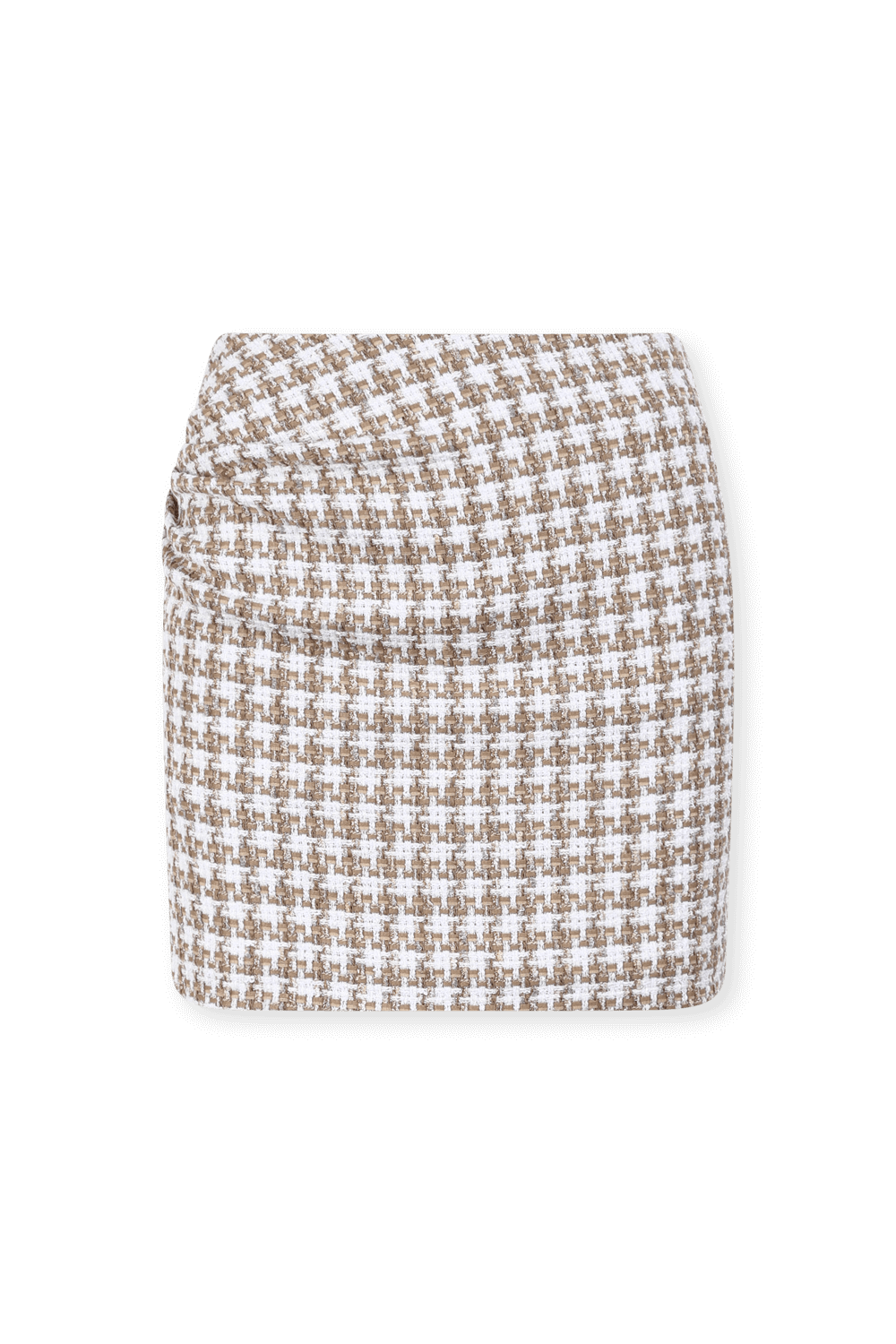 תמונה קידמית של חצאית מיני ארוגה בעיצוב משבצות