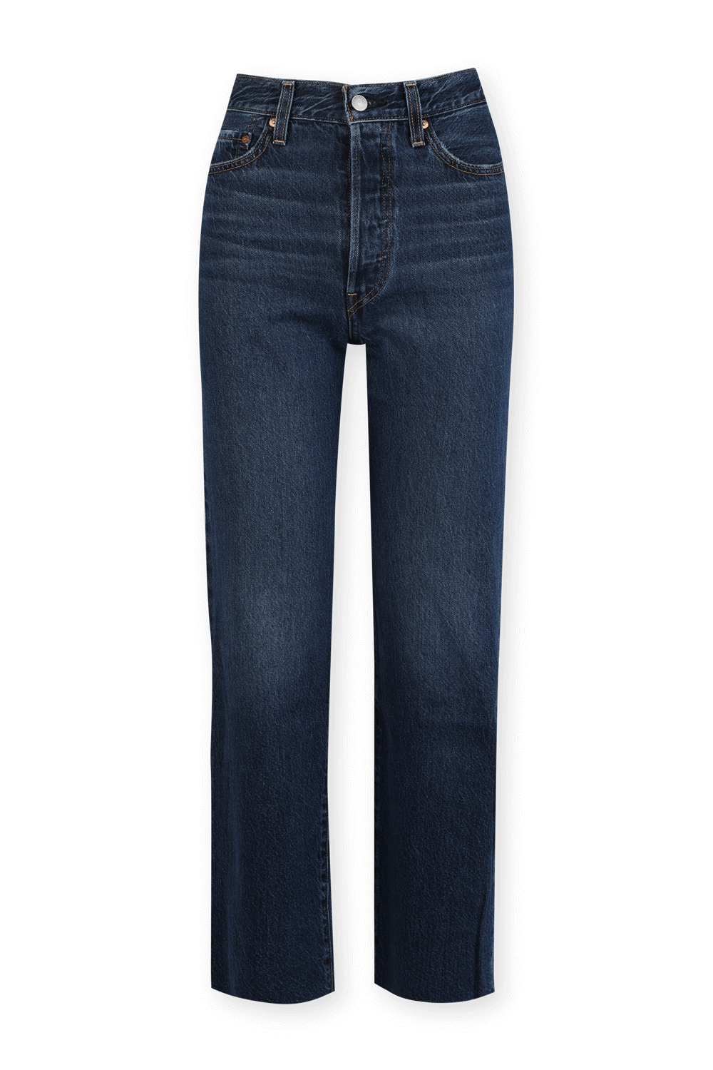 תמונה קידמית של מכנסי ג'ינס ריבקייג' בגוול כחול כהה