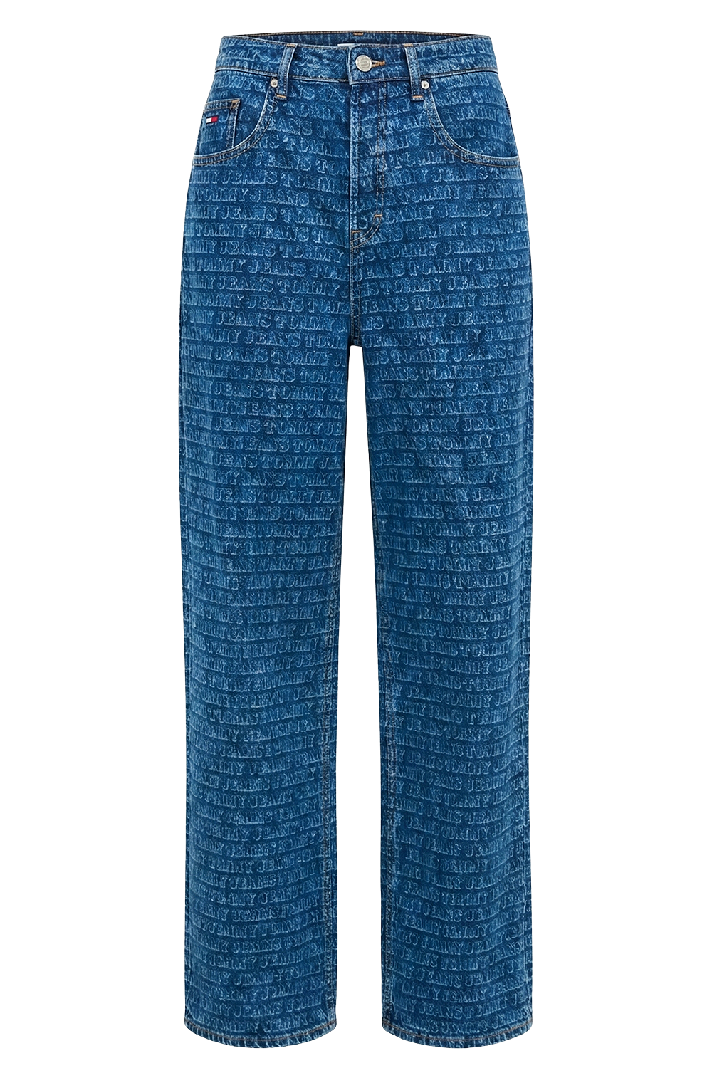 תמונה קידמית של ג'ינס בגזרה משוחררת